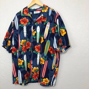 Kole Kole Hawaiian Surfing Summer Beach Shirt 2XL